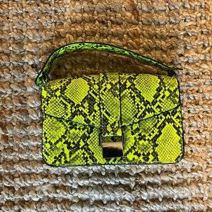 Zara Neon Snake Print Mini Bag